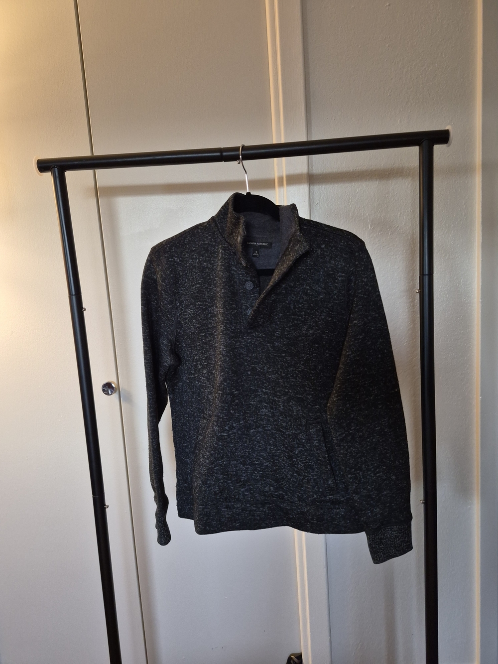 Banana Republic Dark Gray Half-Zip Sweater
